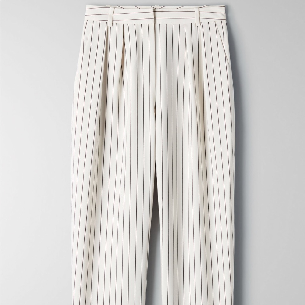Aritzia Modesto Pant in Bone/Black NWT